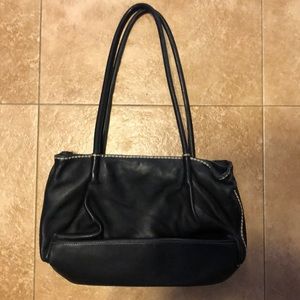 Black leather pocketbook